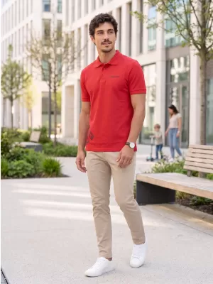 Herren-T-Shirt mit Kragen ALTISPORT ALM013203 ROT