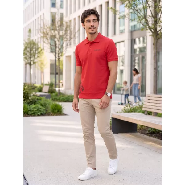  Herren-T-Shirt mit Kragen ALTISPORT ALM013203 ROT 