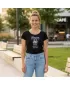 Damen-T-Shirt ALTISPORT ALW049122 SCHWARZ UND SILBER