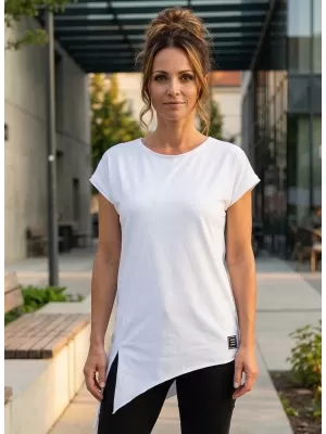 Frauen t -Shirt mit kurzen Ärmeln SAM 73 MOLLY WT 817 WEIß