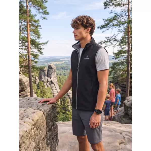  Herren-Softshellweste ALTISPORT ALM006517 SCHWARZ 