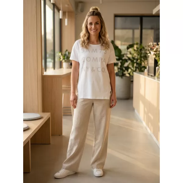  Frauen t -Shirt mit kurzen Ärmeln SAM 73 NINA WT 818 WEIß 