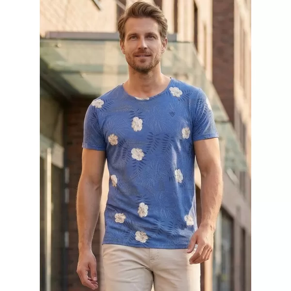  Herren-T-Shirt KIXMI LARRY BLAU 