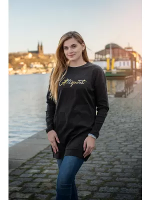 Erweitertes Damen-Sweatshirt ALTISPORT CEINA LSWT307 SCHWARZ
