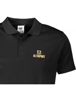Herren-Funktions-T-Shirt mit Kragen ALTISPORT ALM006217 SCHWARZ UND GOLD