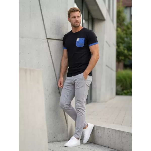  Herren-T-Shirt KIXMI LARKIN SCHWARZ 