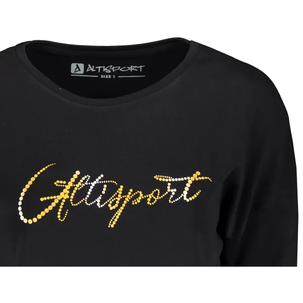  Erweitertes Damen-Sweatshirt ALTISPORT CEINA LSWT307 SCHWARZ 