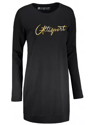 Erweitertes Damen-Sweatshirt ALTISPORT CEINA LSWT307 SCHWARZ