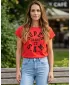 Frauen t -Shirt mit kurzen Ärmeln SAM 73 ROBYN WT 814 ROT