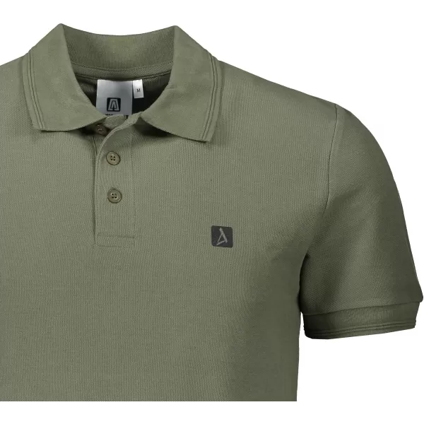  Pánské triko s límečkem ALTISPORT CARRYOVER ALM065203 KHAKI 
