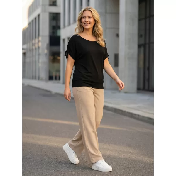  Frauen t -Shirt mit kurzen Ärmeln SAM 73 SUSAN WT 813 SCHWARZ 