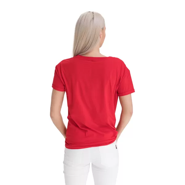  Frauen t -Shirt mit kurzen Ärmeln SAM 73 NINA WT 818 ROT 
