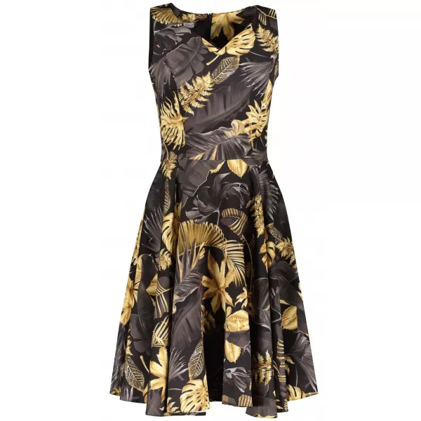  Kleid NUMOCO A114-13 SCHWARZ -GOLD 
