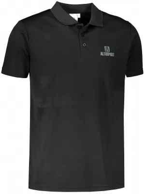 Herren-Funktions-T-Shirt mit Kragen ALTISPORT ALM006217 SCHWARZ