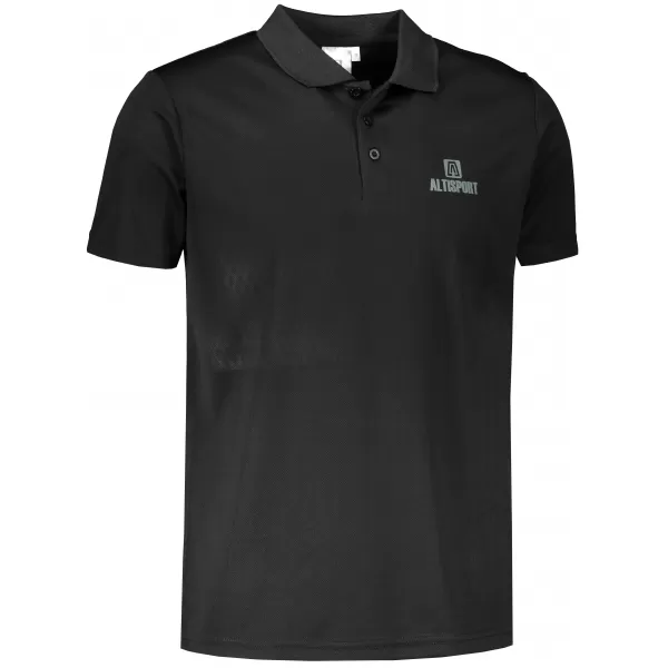  Herren-Funktions-T-Shirt mit Kragen ALTISPORT ALM006217 SCHWARZ 