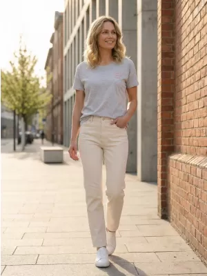 Frauen t -Shirt mit kurzen Ärmeln SAM 73 SIAN WT 820 GRAU