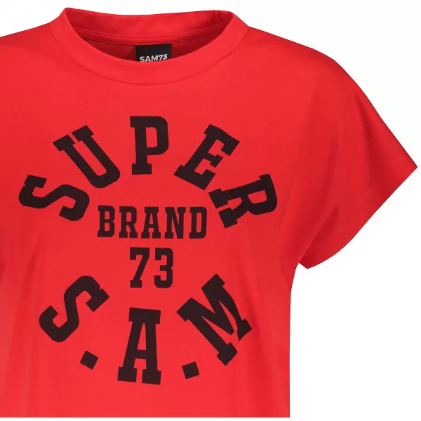  Frauen t -Shirt mit kurzen Ärmeln SAM 73 ROBYN WT 814 ROT 