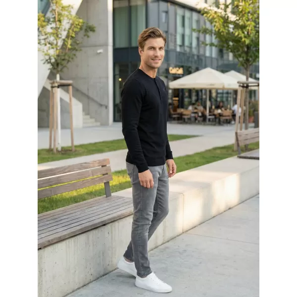  Herrenpullover KIXMI LAMONT SCHWARZ 