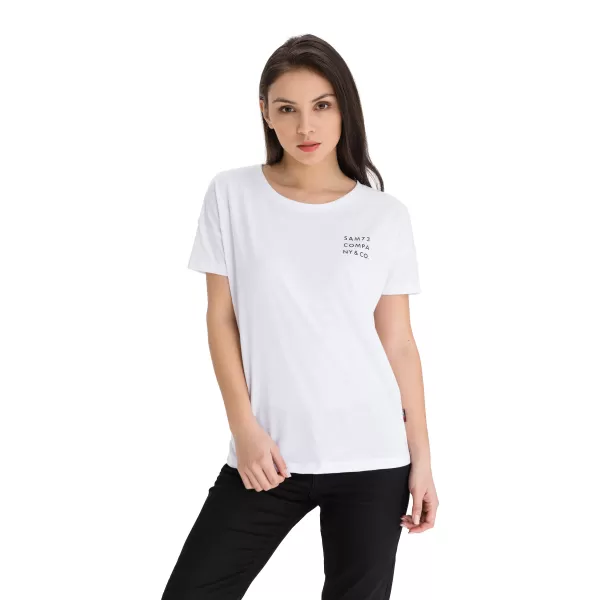  Frauen t -Shirt mit kurzen Ärmeln SAM 73 SIAN WT 820 WEIß 