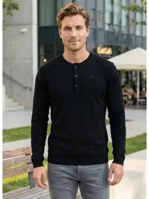 Herrenpullover KIXMI LAMONT SCHWARZ