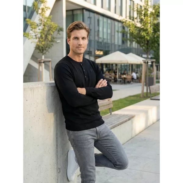  Herrenpullover KIXMI LAMONT SCHWARZ 