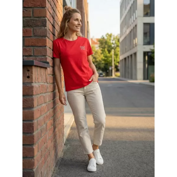  Frauen t -Shirt mit kurzen Ärmeln SAM 73 SIAN WT 820 ROT 