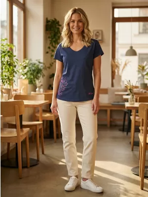Damen-T-Shirt ALTISPORT ECYLA LTST767 DUNKELBLAU