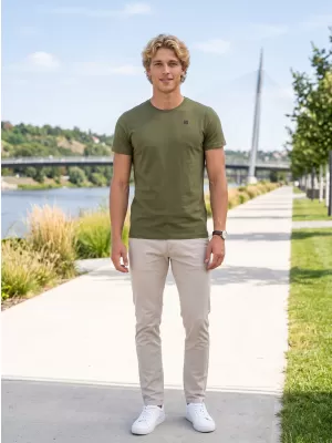 Pánské premium triko ALTISPORT CARRYOVER ALM065153 AVOCADO GREEN