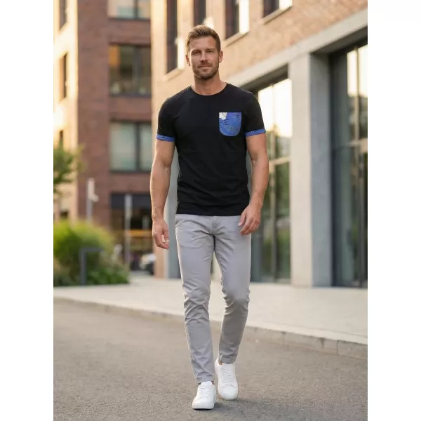  Herren-T-Shirt KIXMI LARKIN SCHWARZ 