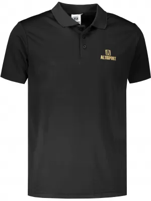 Herren-Funktions-T-Shirt mit Kragen ALTISPORT ALM006217 SCHWARZ UND GOLD