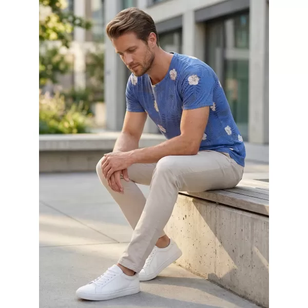  Herren-T-Shirt KIXMI LARRY BLAU 
