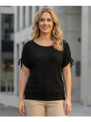 Frauen t -Shirt mit kurzen Ärmeln SAM 73 SUSAN WT 813 SCHWARZ