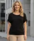 Frauen t -Shirt mit kurzen Ärmeln SAM 73 SUSAN WT 813 SCHWARZ