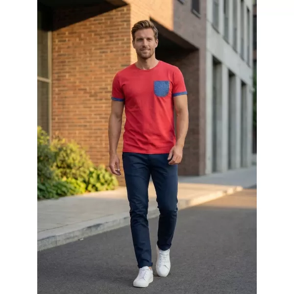  Herren-T-Shirt KIXMI LARKIN ROT 