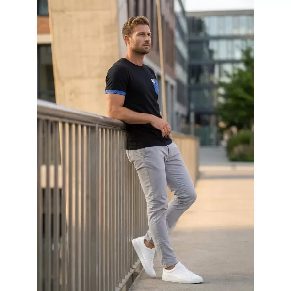  Herren-T-Shirt KIXMI LARKIN SCHWARZ 