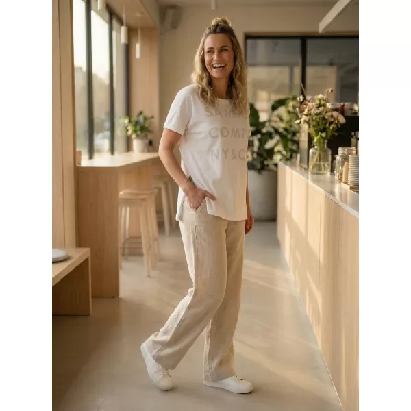  Frauen t -Shirt mit kurzen Ärmeln SAM 73 NINA WT 818 WEIß 