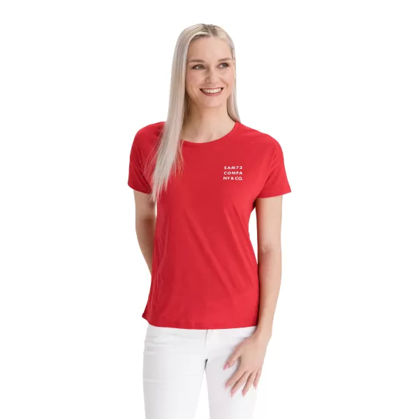  Frauen t -Shirt mit kurzen Ärmeln SAM 73 SIAN WT 820 ROT 