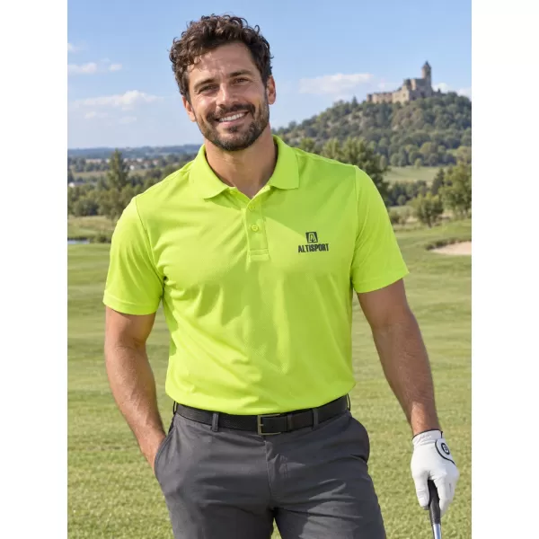  Herren-Funktions-T-Shirt mit Kragen ALTISPORT ALM006217 KALK 