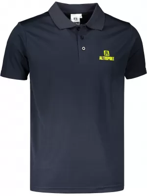 Herren-Funktions-T-Shirt mit Kragen ALTISPORT ALM006217 NAVY BLAU