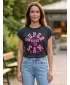 Frauen t -Shirt mit kurzen Ärmeln SAM 73 ROBYN WT 814 SCHWARZ