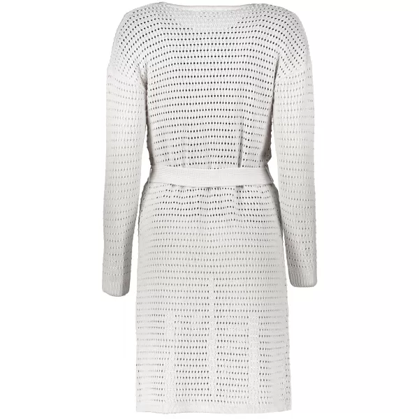  Lange Strickjacke für Damen KIXMI LORRY HELLGRAU 