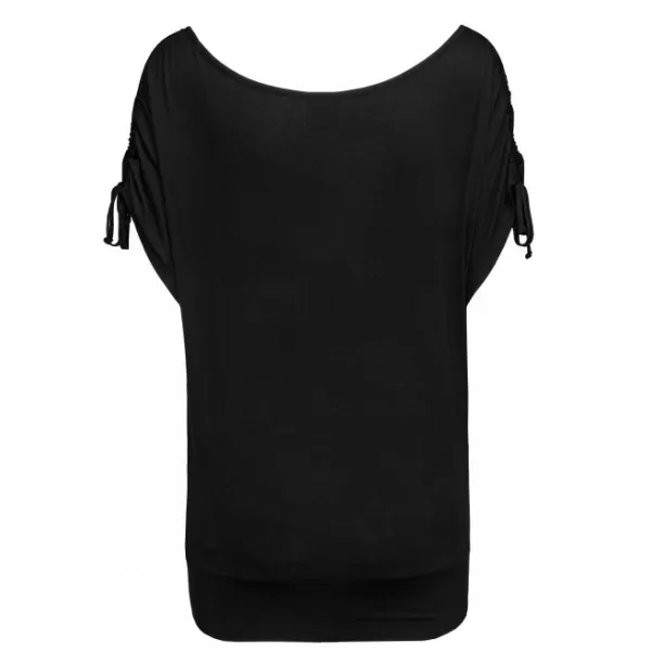  Frauen t -Shirt mit kurzen Ärmeln SAM 73 SUSAN WT 813 SCHWARZ 