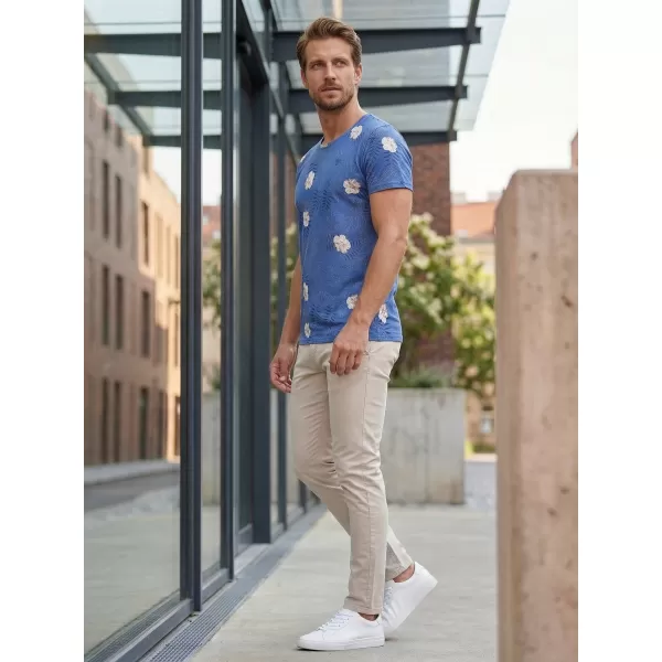  Herren-T-Shirt KIXMI LARRY BLAU 