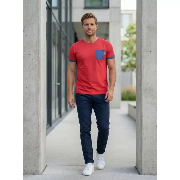  Herren-T-Shirt KIXMI LARKIN ROT 