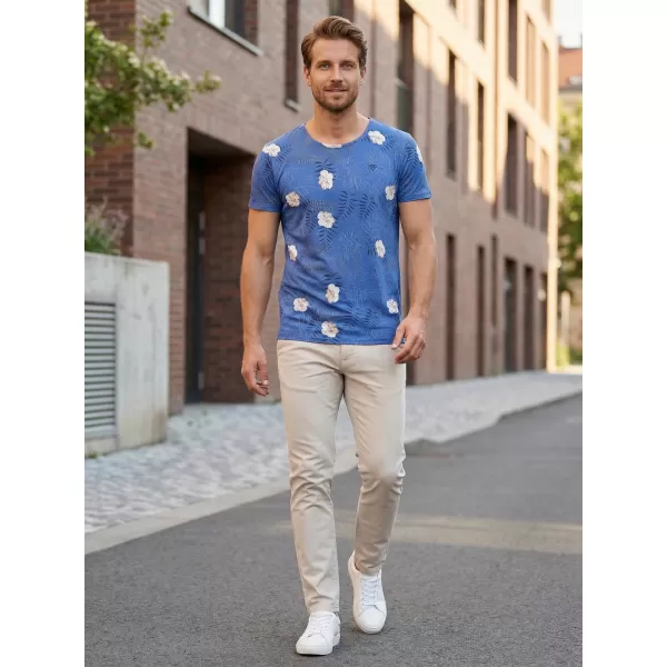  Herren-T-Shirt KIXMI LARRY BLAU 