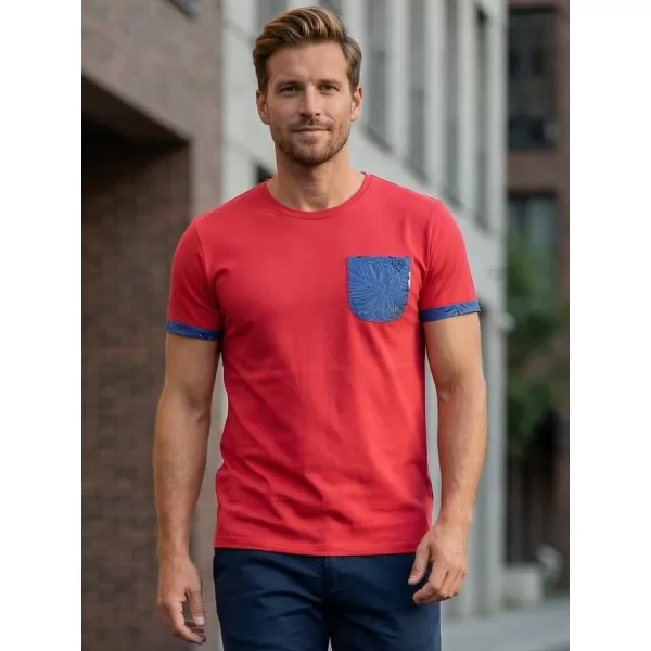  Herren-T-Shirt KIXMI LARKIN ROT 