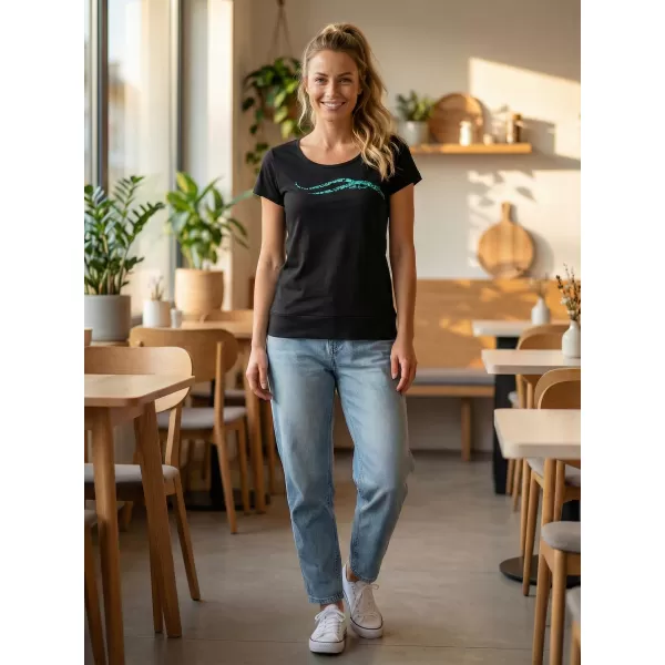  Dámské triko ALTISPORT CARRYOVER ALW001120 ČERNOMODRÁ 