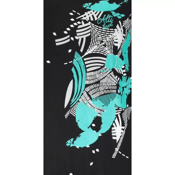  Damen-T-Shirt ALTISPORT ALW084120 SCHWARZ TÜRKIS 