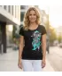 Damen-T-Shirt ALTISPORT ALW084120 SCHWARZ TÜRKIS