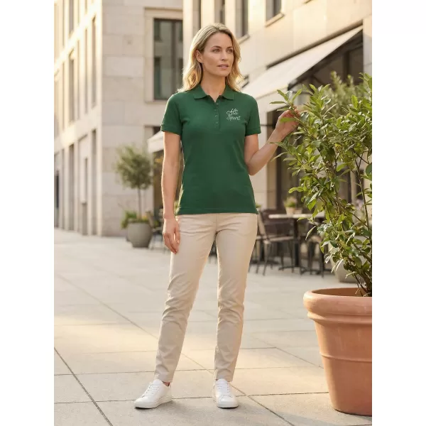  Damen-T-Shirt mit Kragen ALTISPORT ALW056210 FLASCHENGRÜN 